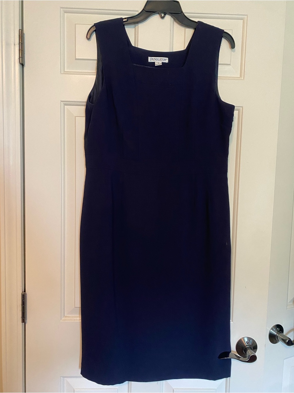 Pendleton Deep Navy Sleeveless Sheath Dress